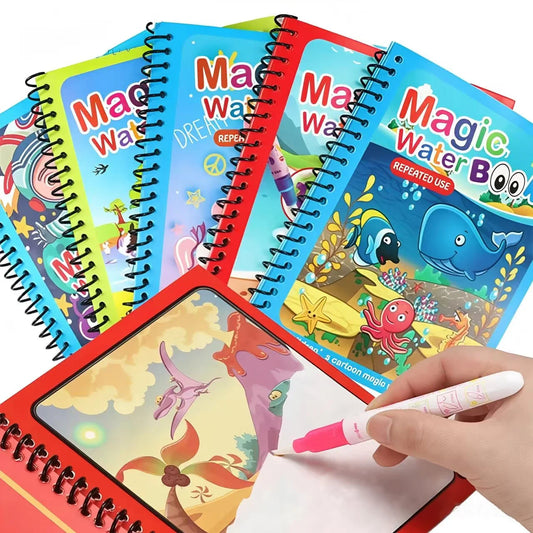 Libro Mágico para Pintar con Agua — Sin Manchas ni Desorden