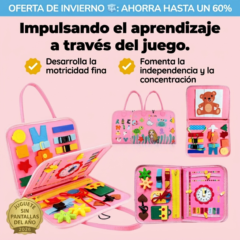 Libro Sensorial: 8 Páginas, 30+ Actividades, Desde los 6 Meses — Pulpi™