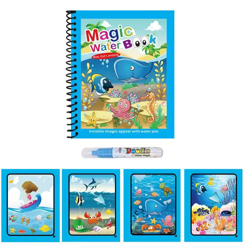 Libro Mágico para Pintar con Agua — Sin Manchas ni Desorden