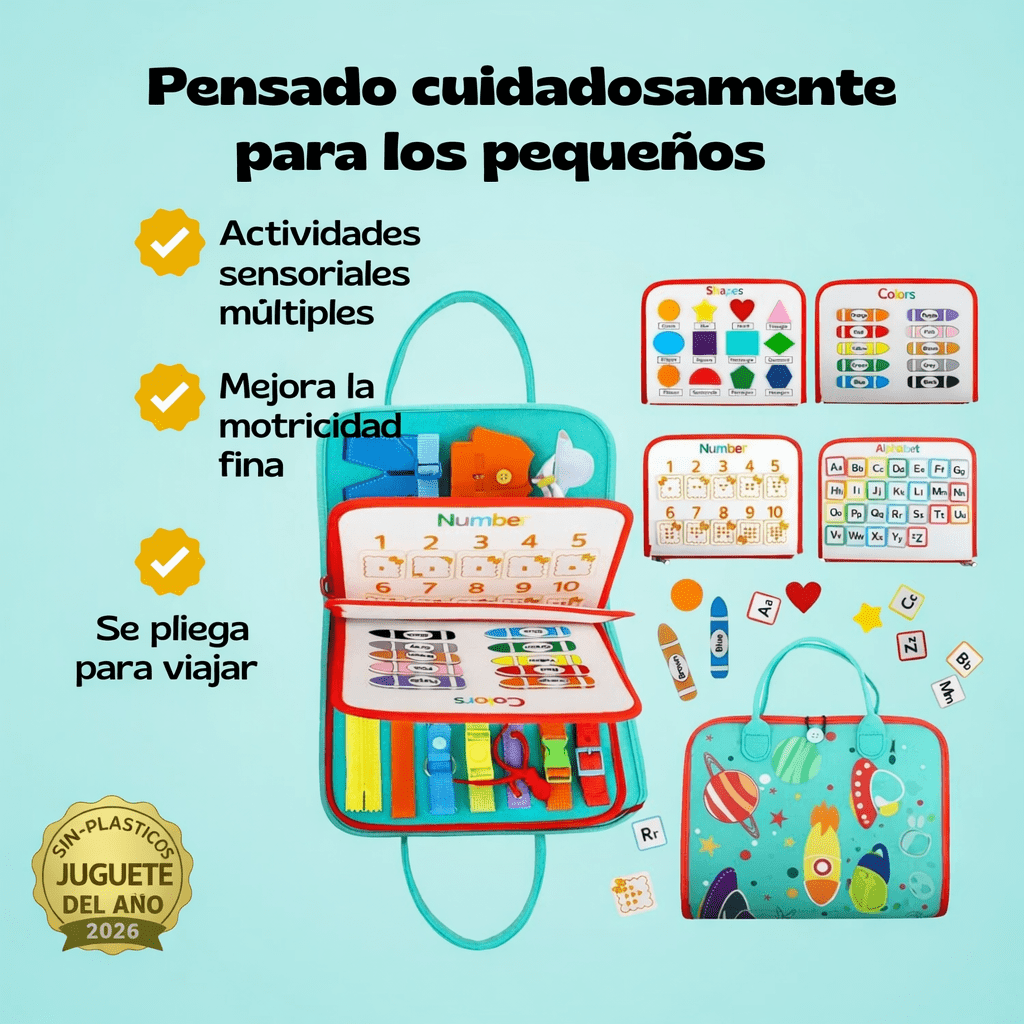 Libro Sensorial: 8 Páginas, 30+ Actividades, Desde los 6 Meses — Pulpi™